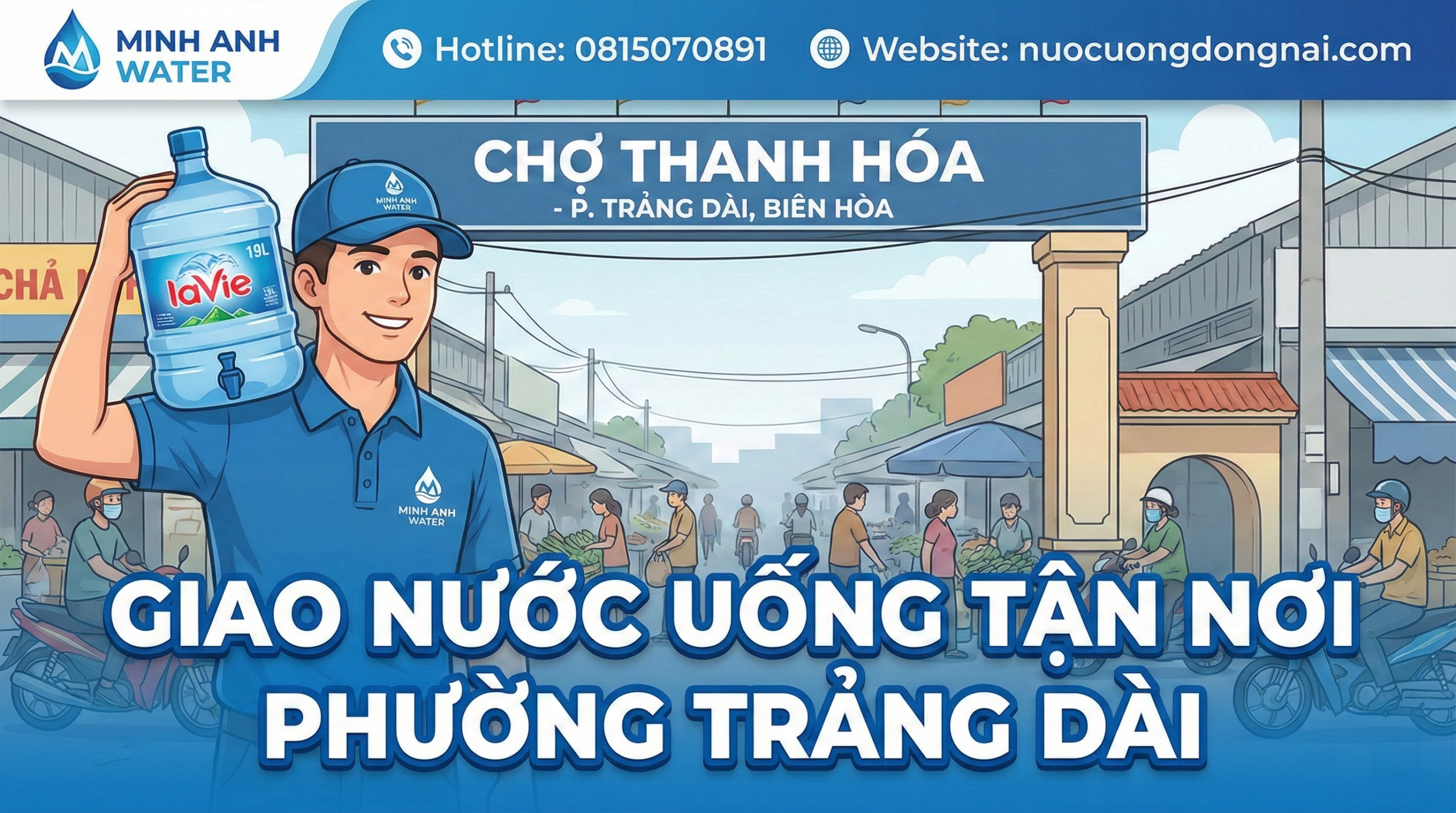Giao nước uống Phường Trảng Dài: Lợi ích giao tận nơi từ Minh Anh Water
