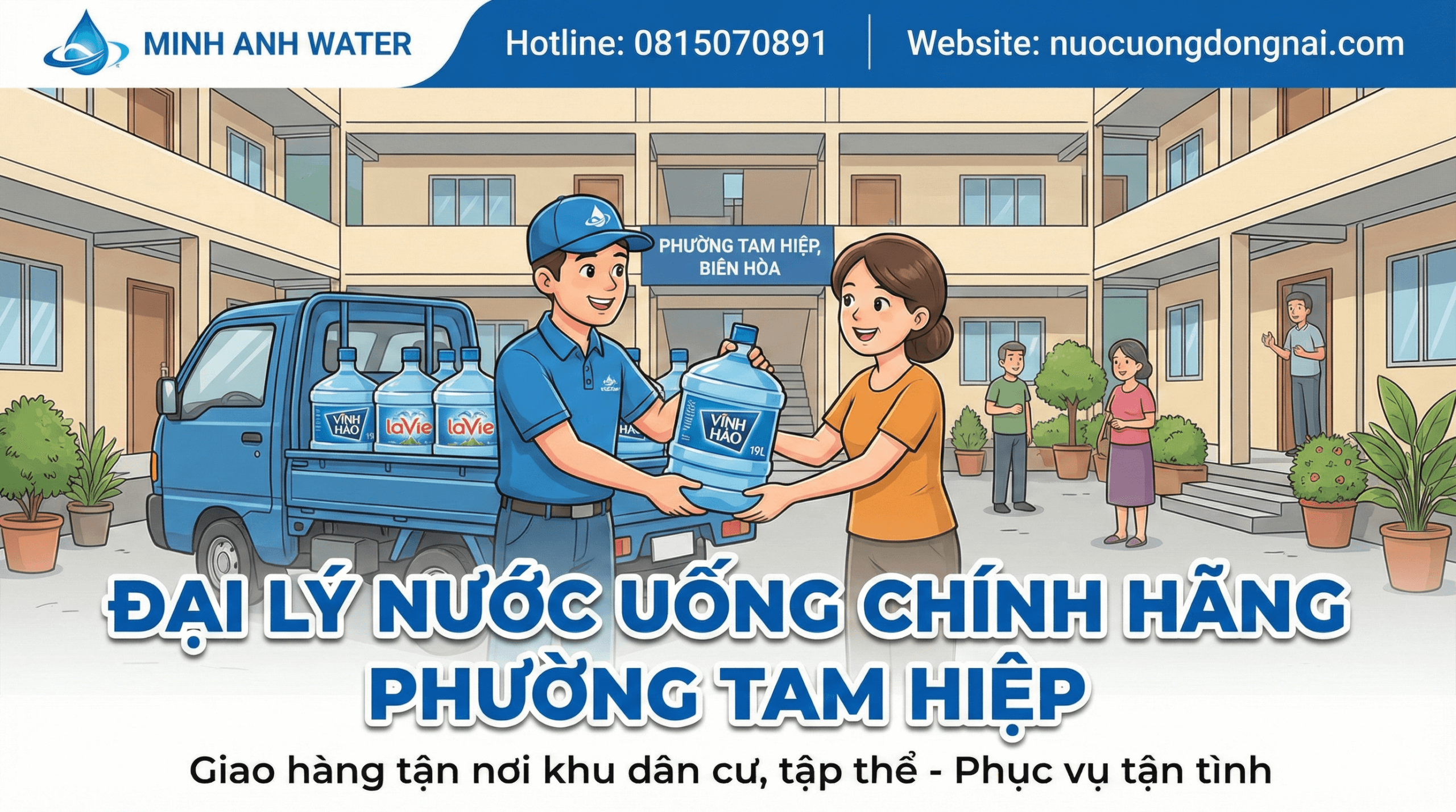 Giao nước uống Phường Tam Hiệp: Tiện lợi và nhanh chóng tại Trảng Bom Đồng Nai